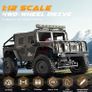 1:12 Scale All-Terrain Remote Control Car, 4WD RC Cars with 2.4 GHz, RC Climbing Truck, IPX4 Waterproof Off-Road Vehicle with Two Rechargeable Batteries, for Kids Teens Adults Image 5