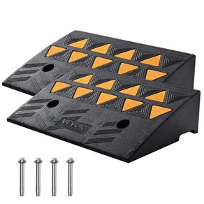 Curb Ramp 2 Pack,  Rise Height Heavy-Duty 33069 lbs/15 T Capacity Threshold Ramps, Driveway Ramps with Stable Grid Structure for Cars, Wheelchairs, Bikes,