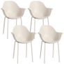 4-Piece Garden Chairs Outdoor Chairs Garden Chair, Modern Design, 59 cm x 55 cm x 84 cm, Grey Image 5