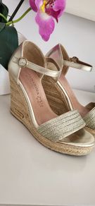 M Darina Gold wedges Sz 36 (Fit 3UK) - Rrp 59.99 (New)
