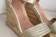 M Darina Gold wedges Sz 36 (Fit 3UK) - Rrp 59.99 (New)