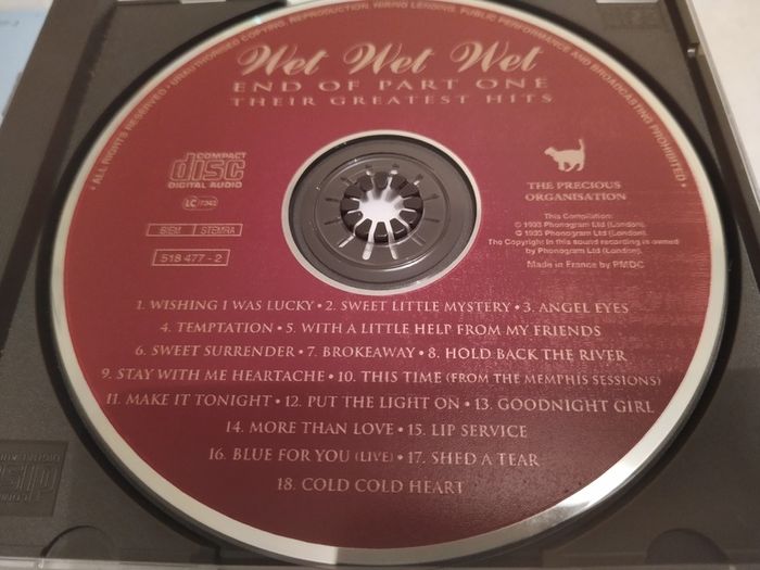 Wet Wet Wet - Their Greatest Hits Cd