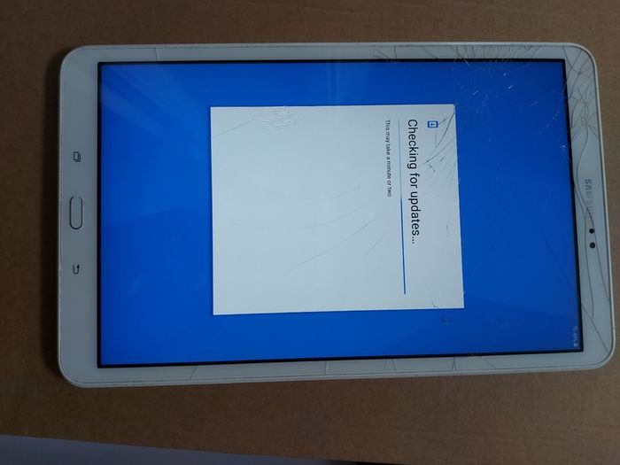 Samsung Galaxy Tab A6, Model SM-T580, FRP Google Locked, Scratches-cracks on display, but touchscreen works fine