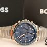 BOSS Strike 41mm Blue Chronograph Dial Steel Bracelet Watch  1514240 Image 2