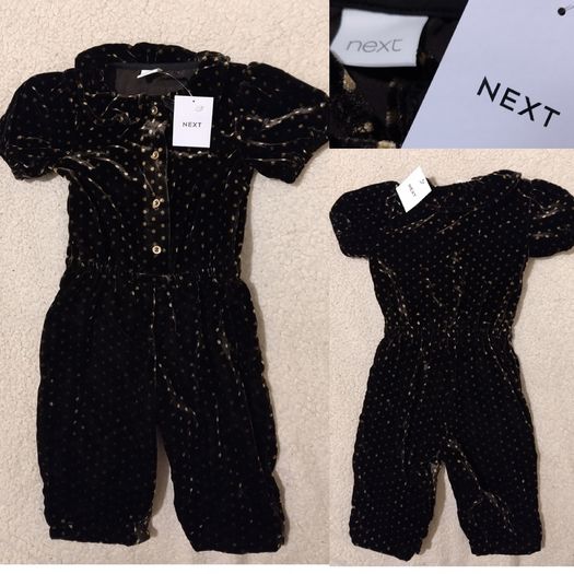 Next Baby All In One Velour Jumpsuit, New with tags