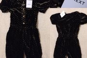 Next Baby All In One Velour Jumpsuit, New with tags