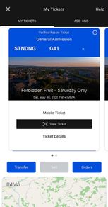 Forbidden Fruit Saturday ticket
