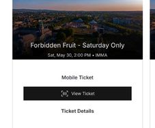Forbidden Fruit Saturday ticket