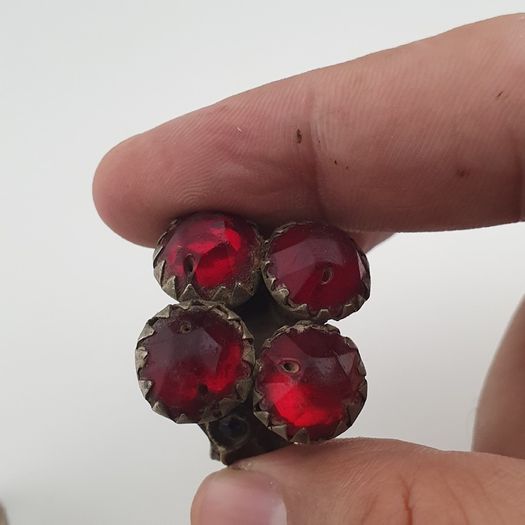 15 Rustic Brass Rings Mixed Traditional Glass & Stone Ring Collection