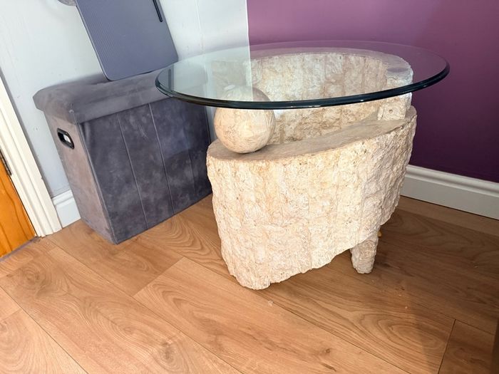 2 x Stone coffee tables