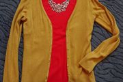 Cardigan + Top +Jewellery.  Size 10