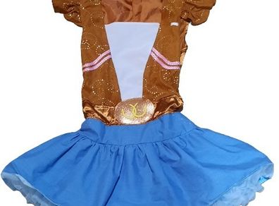 Cowgirl costume with a hat and a horse