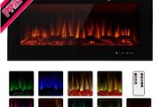 92cm Recessed Wall Mounted Electric Fireplace Insert Electric Fire with Touch Screen Control Panel, Remote Control, 750/1500W, Log/Crystal Options (FREE SHIPPING)