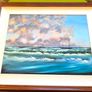 Seascape Oil on Canvas Painting 32/26in Image 3