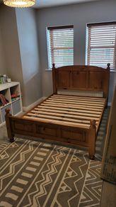 Double Bed Frame - Solid Oak