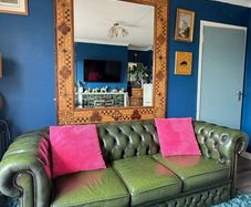 Chesterfield antiqued leather racing green sofa