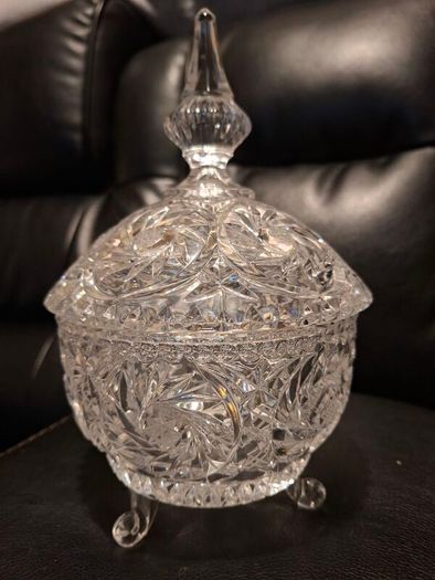 Stunning Vintage heavy Crystal Sweet/Cookie dish