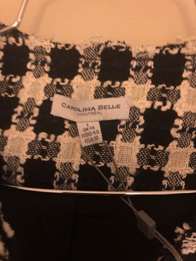 Carolina Belle Jacket black and white houndstooth