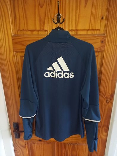 Navy Adidas Fleece Manchester United Training Top Mens Medium