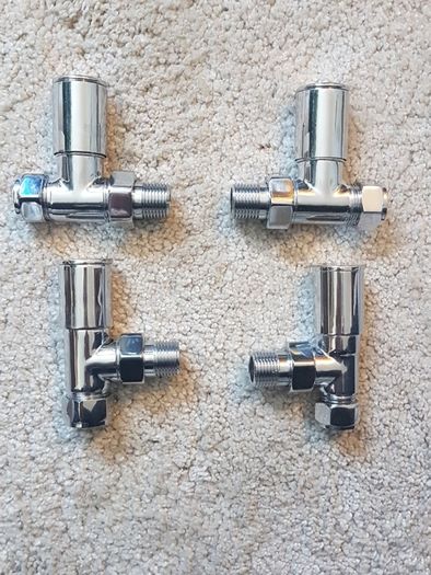 2 Radiator valve set chrome