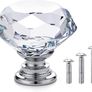BNIB 4 Pack 30mm Crystal Glass Cabinet Door Knobs Cupboard Image 3