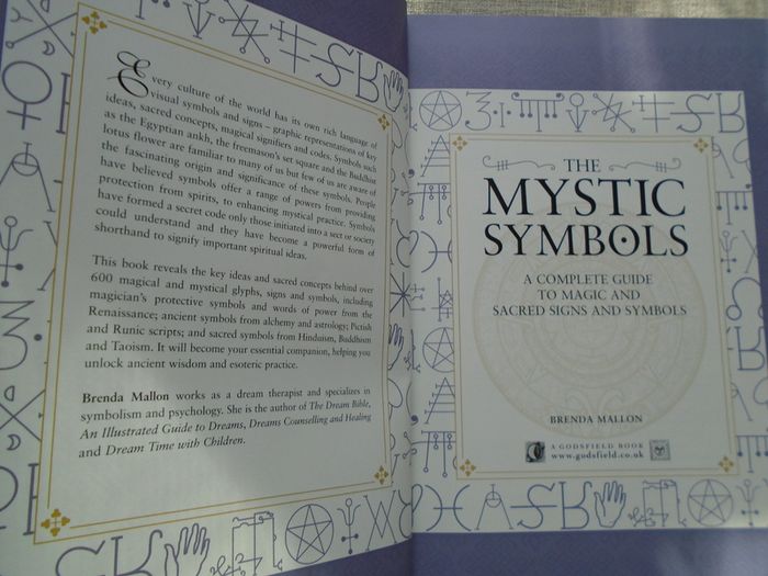 The Mystic symbols,a complete guide to magic and sacred symbols, Brenda Mallon,Hardback book, Non fiction.