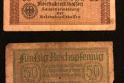 Set of Reichsmarks banknotes from Germany 1939