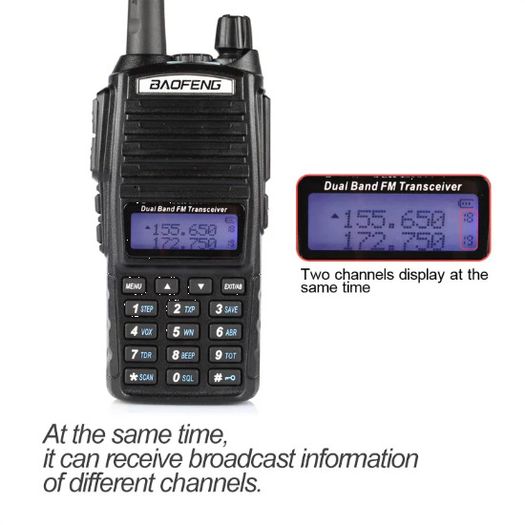 26213 Baofeng Radio UV-82 UV82 Dual PTT Walkie Talkie Optional 5W