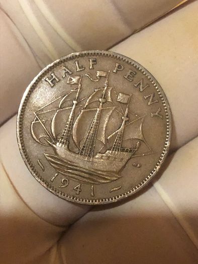 George VI half penny  x 36 Pictures