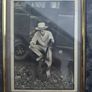 Vintage Bob Dylan black and white framed postcard with inscription Image 3