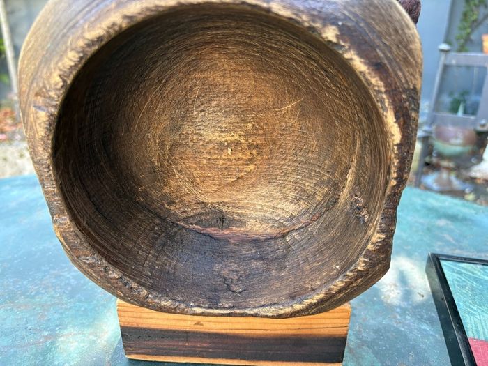 Antique Small Primitive wooden Dough Bowl