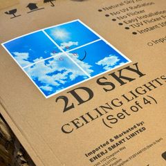 ENERJ 2D Sky LED Ceiling Light Panels (Set of 4) 60x60cm + Surface Mounting Kits & Drivers