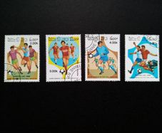 Laos 1986 World Cup (Mexico) vintage stamps set issue