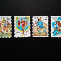 Laos 1986 World Cup (Mexico) vintage stamps set issue