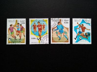 Laos 1986 World Cup (Mexico) vintage stamps set issue