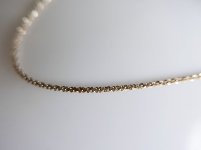 Vintage Italy  925 Sterling Silver 1.9mm Tinsel Chain Necklace Length 20" - 2,9g