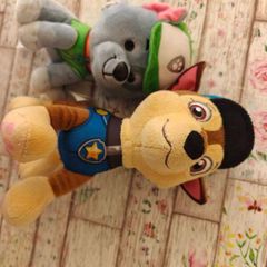 paw patrol teddies Chase and Marshall
