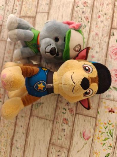 paw patrol teddies Chase and Marshall