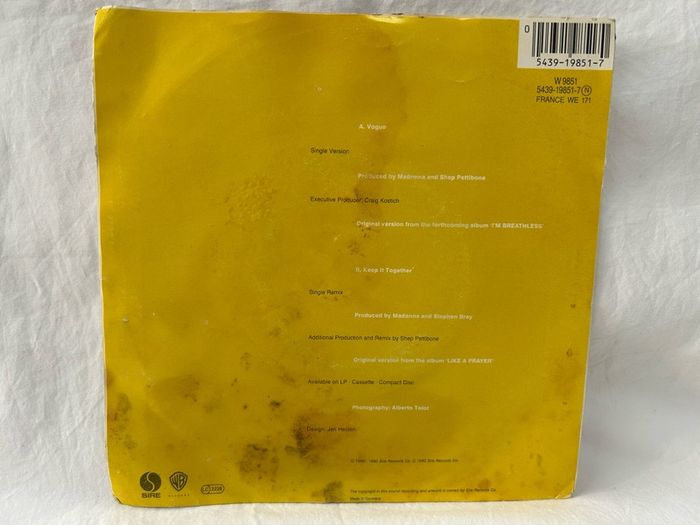 Madonna Vogue 7 inch Vinyl 1990