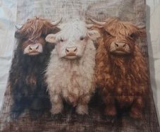 Hairy cow cushion cover