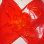 Large Sculptural Red Art Glass Centerpiece Image 6