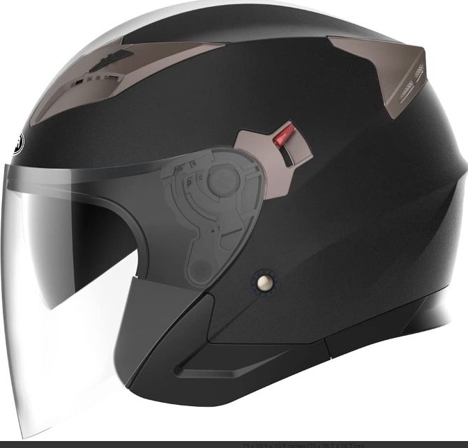Yema Matt Black Motorbike helmet Size M