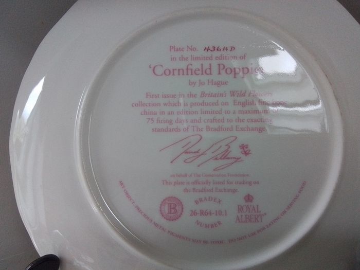 Cornfield Poppy Display Plate