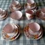 Very Rare Tuscan Fine Bone China  "September Song" Pink Tea Set Image 2