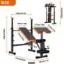 Adjustable Weight Bench Press Set with Squat Rack Image 3