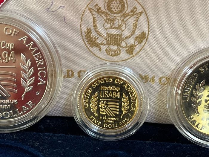 USA 1994 Gold Coin 5 Dollar Proof Coin Set + Silver