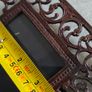 Cast iron photo frame with a rust finish, rustic style decoration. Dimensions: 15x15 cm. Photo dimensions: 7x7 cm. Image 7