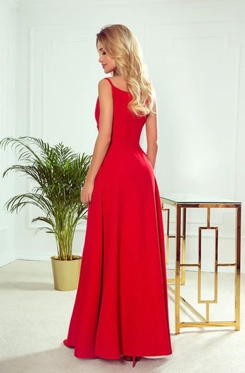Red maxi dress
