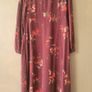 Burgundy Floral Long Sleeve Midi Dress Image 4