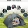 Camping Tent Automatic 3 Man Person Instant Tent Pop Up Ultralight Dome Tent 4 Seasons Waterproof & Windproof Camping Tent with Removable Outer Tarpaulin, Double Layers (FREE POSTAGE) Image 6